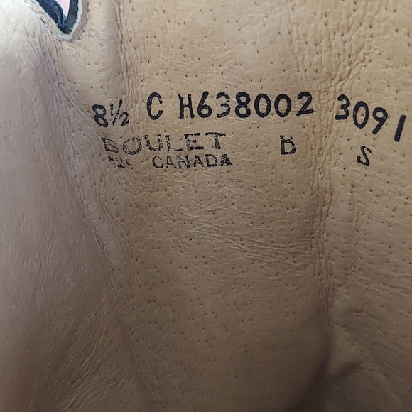 Boulet Black White Leather Glitter Overlays Pointed Toe Western Boots Women's - Picture 11 of 16